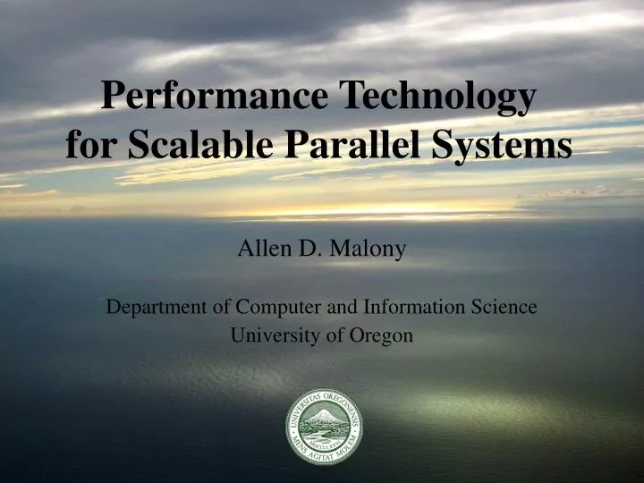 performance technology for scalable parallel systems