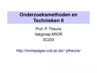 onderzoeksmethoden en technieken ii