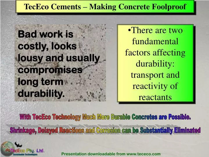 tececo cements making concrete foolproof