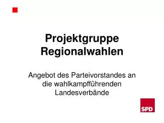 projektgruppe regionalwahlen