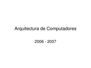 arquitectura de computadores