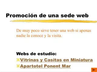promoci n de una sede web