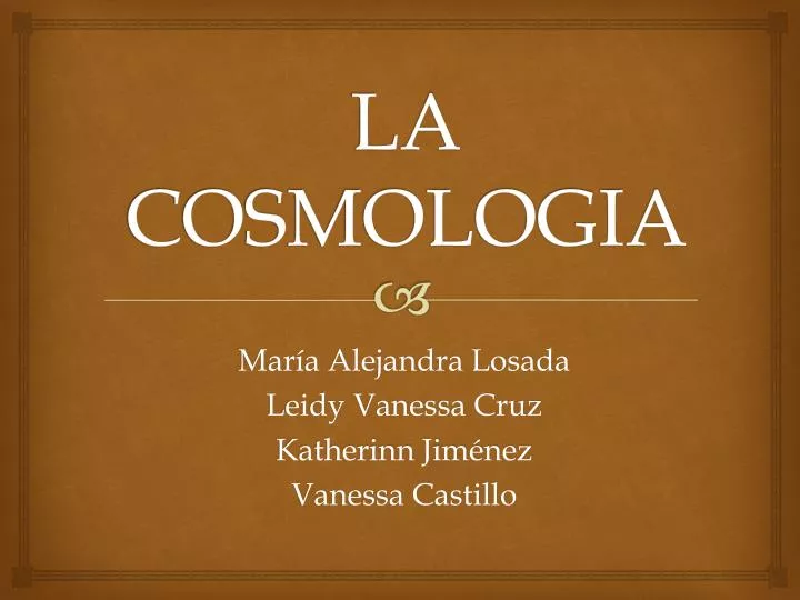 la cosmologia