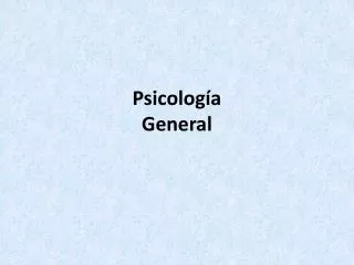 psicolog a general