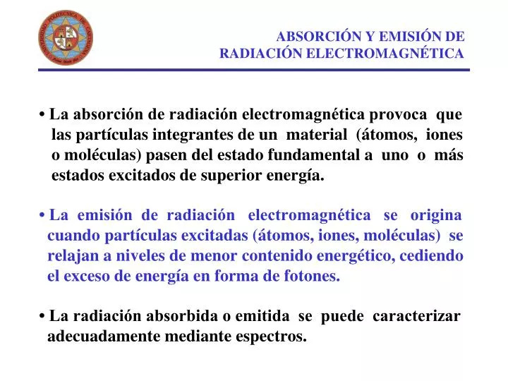 absorci n y emisi n de radiaci n electromagn tica