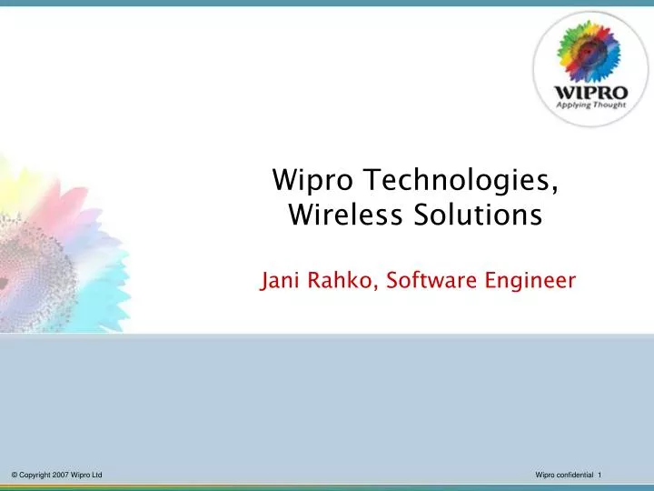 wipro technologies wireless solutions