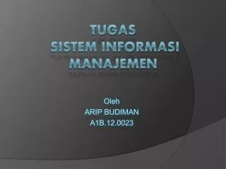 oleh a rip b udiman a1b 12 0023