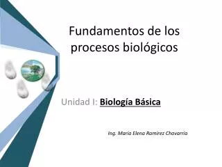 fundamentos de los procesos biol gicos