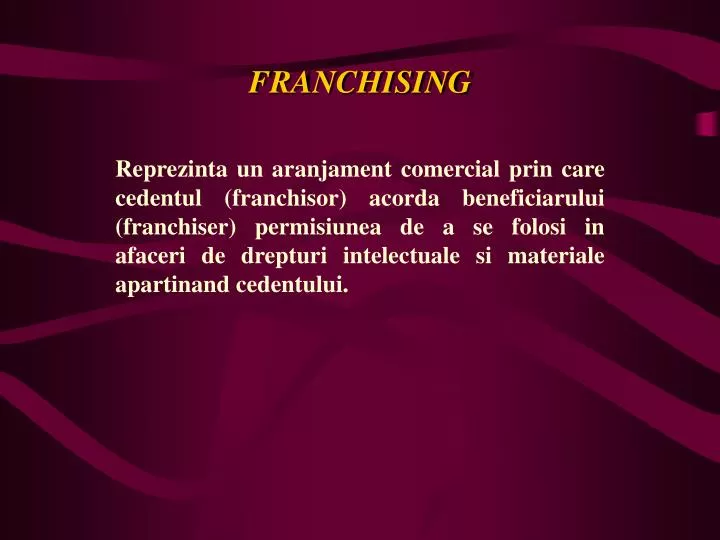 franchising