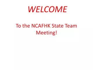 welcome