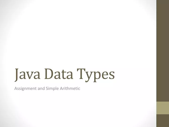 java data types