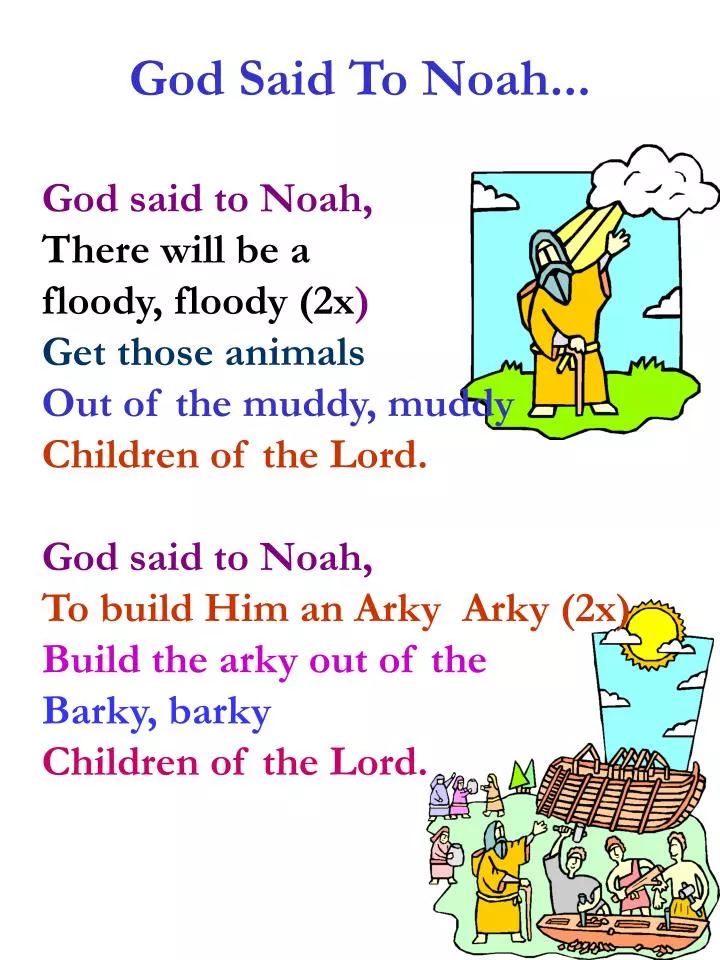 god said to noah