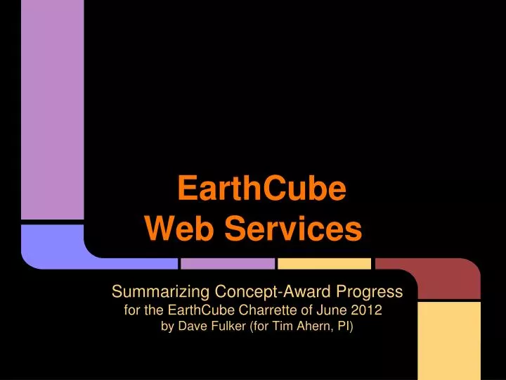 earthcube web services