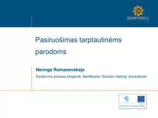 pasiruo imas tarptautin ms parodoms