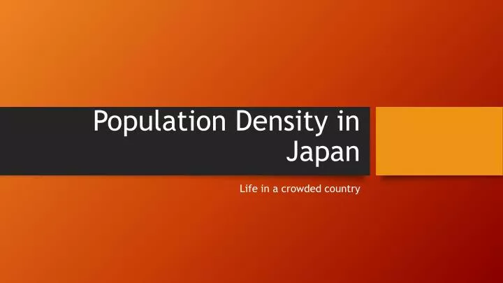 population density in japan