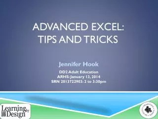 Advanced Excel: Tips and Tricks