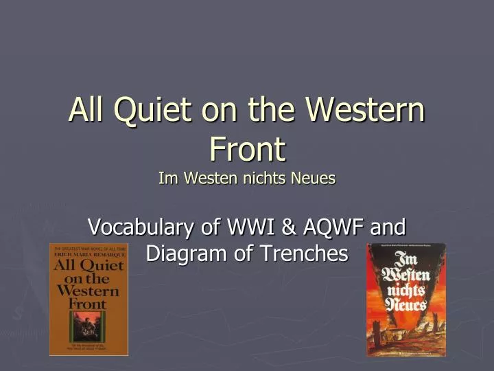 all quiet on the western front im westen nichts neues