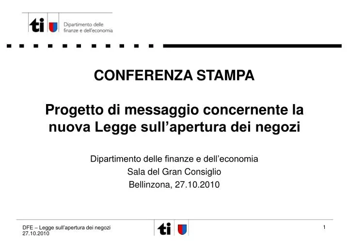 conferenza stampa progetto di messaggio concernente la nuova legge sull apertura dei negozi