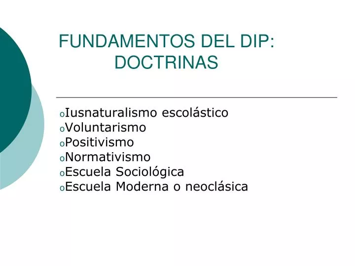 fundamentos del dip doctrinas