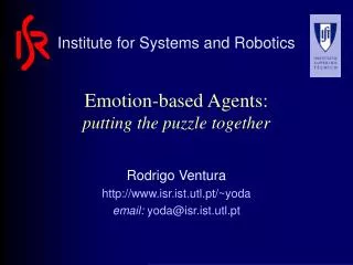 Emotion-based Agents: putting the puzzle together