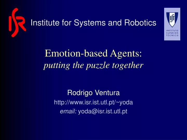 emotion based agents putting the puzzle together