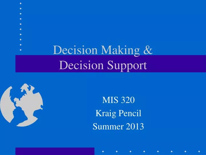 decision making decision support