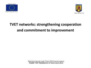 TVET networks: strengthening cooperation and commitment to improvement