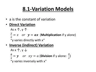 8.1-Variation Models