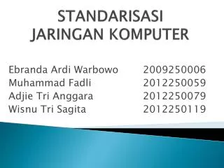 standarisasi jaringan komputer