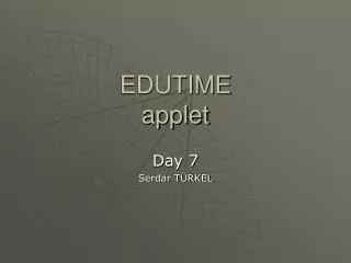 edutime applet