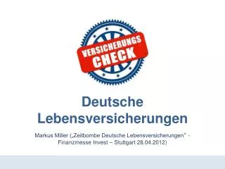 deutsche lebensversicherungen
