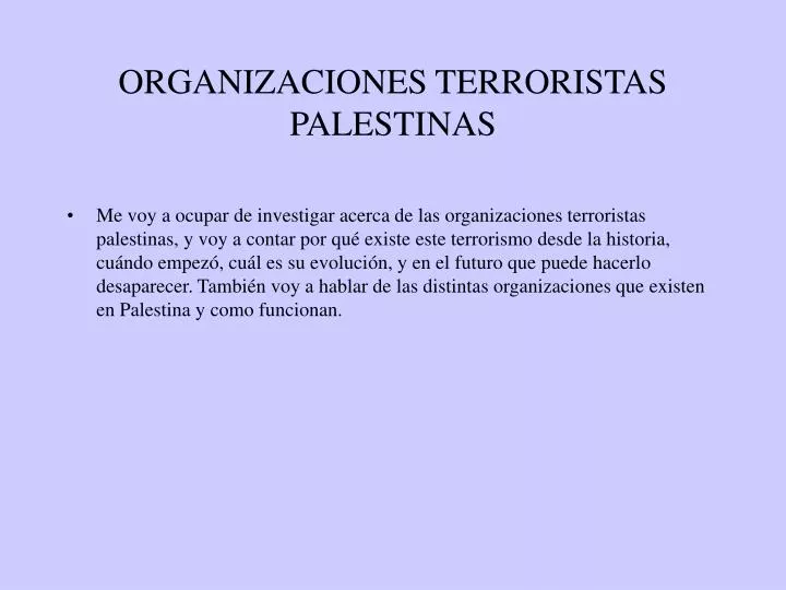 organizaciones terroristas palestinas