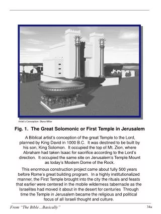 Fig. 1. The Great Solomonic or First Temple in Jerusalem