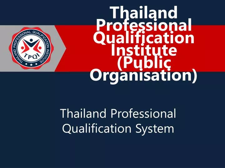 thailand professional qualification institute public organisation
