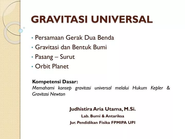 gravitasi universal