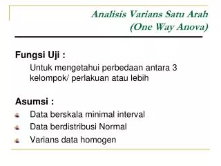 analisis varians satu arah one way anova