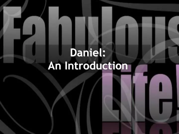 daniel an introduction