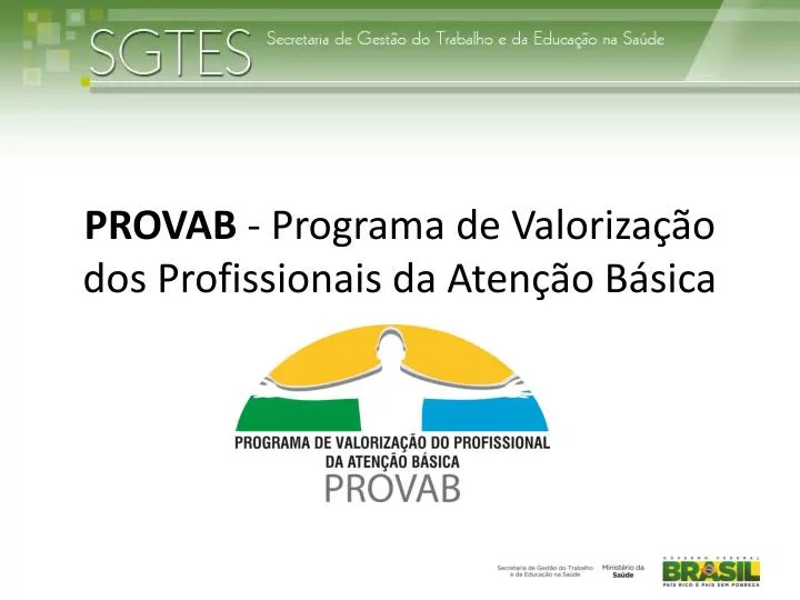 provab programa de valoriza o dos profissionais da aten o b sica