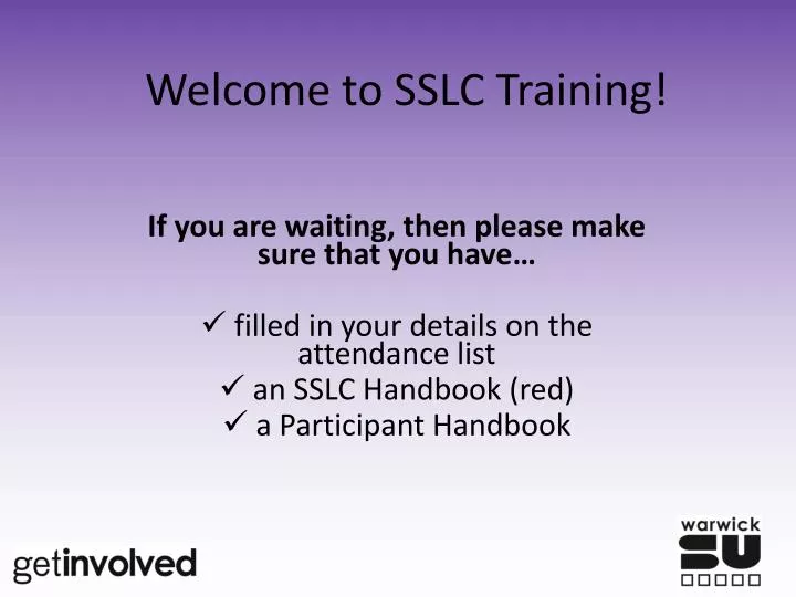 welcome to sslc training