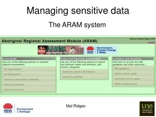 Managing sensitive data