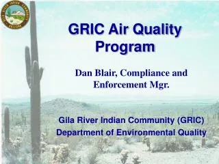GRIC Air Quality Program