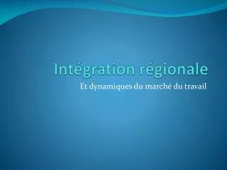 int gration r gionale
