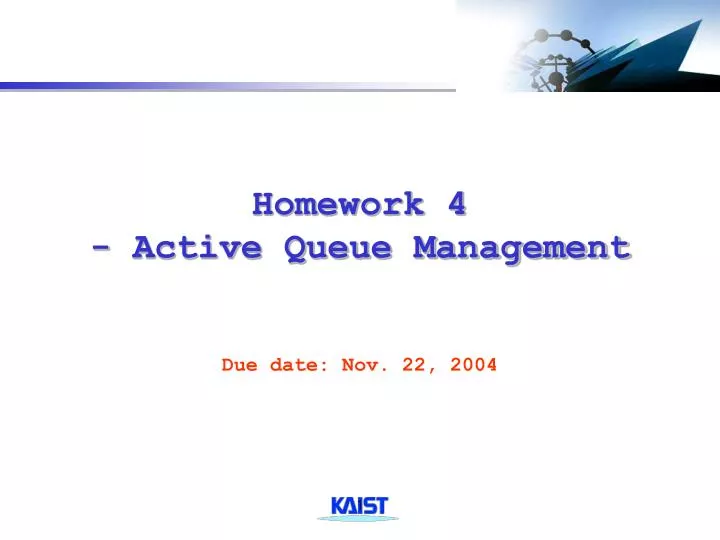 homework 4 active queue management