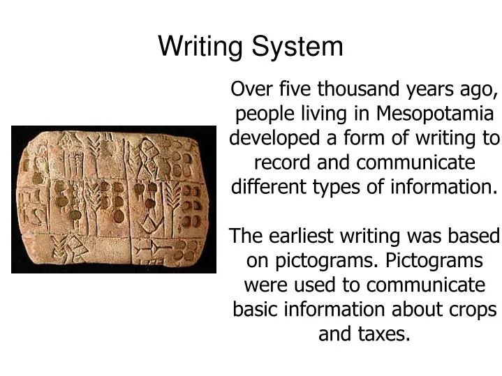 writing system