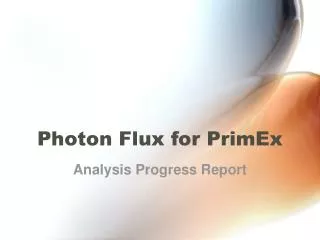 Photon Flux for PrimEx