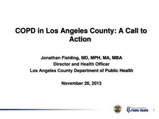COPD in Los Angeles County: A Call to Action