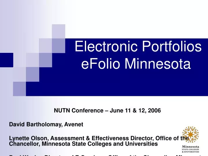 electronic portfolios efolio minnesota