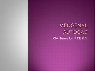 mengenal autocad