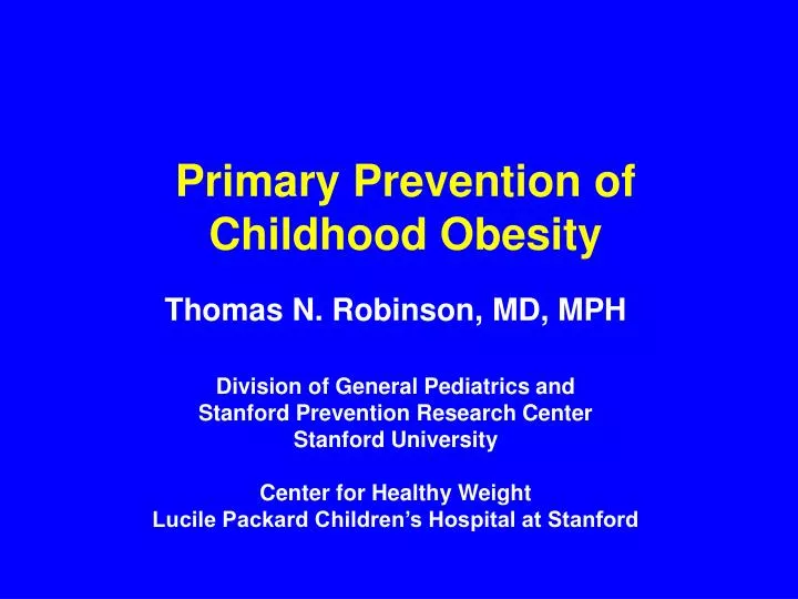primary prevention of childhood obesity