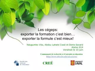 les c geps exporter la formation c est bien exporter la formule c est mieux